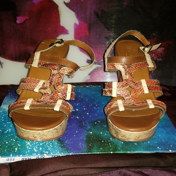 SBICCA Snake skin & Cork Wedge Sandals - Picture 3 of 7